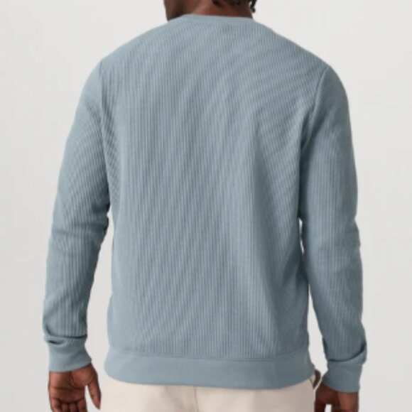 Vuori Jamestown Crew in Dusty Blue, Size Small - Picture 3 of 10
